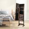 Costway Jewelry Mirrored Cabinet Armoire Organizer Storage Box with Stand Christmas Gift Black/White/Coffee/Brown